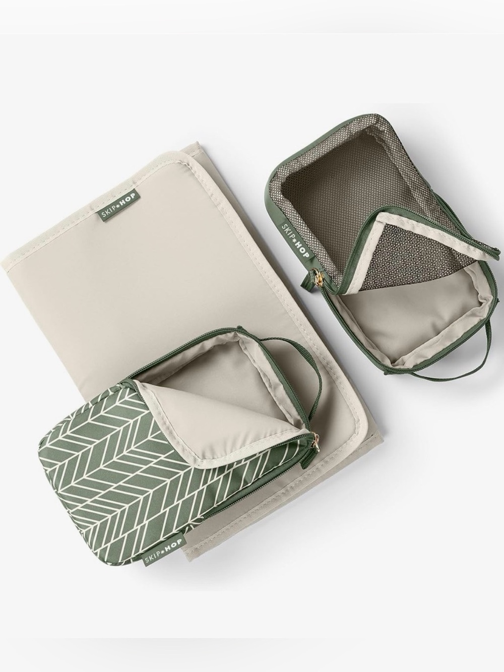 NWT - Skip Hop Quilted Sage Backpack with Gold Hardware - Picture 3 of 6